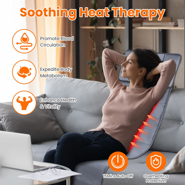 Full Body Electric Massage Cushion, Back Massage Mattress Chair Cushion With Neck Massage Pillow,With 10 Types Of Vibrating Motor Timers - DropOnline.co