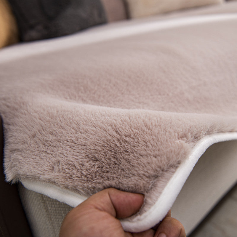 Autumn And Winter Sofa Cushion Warm Plush Rabbit - DropOnline.co