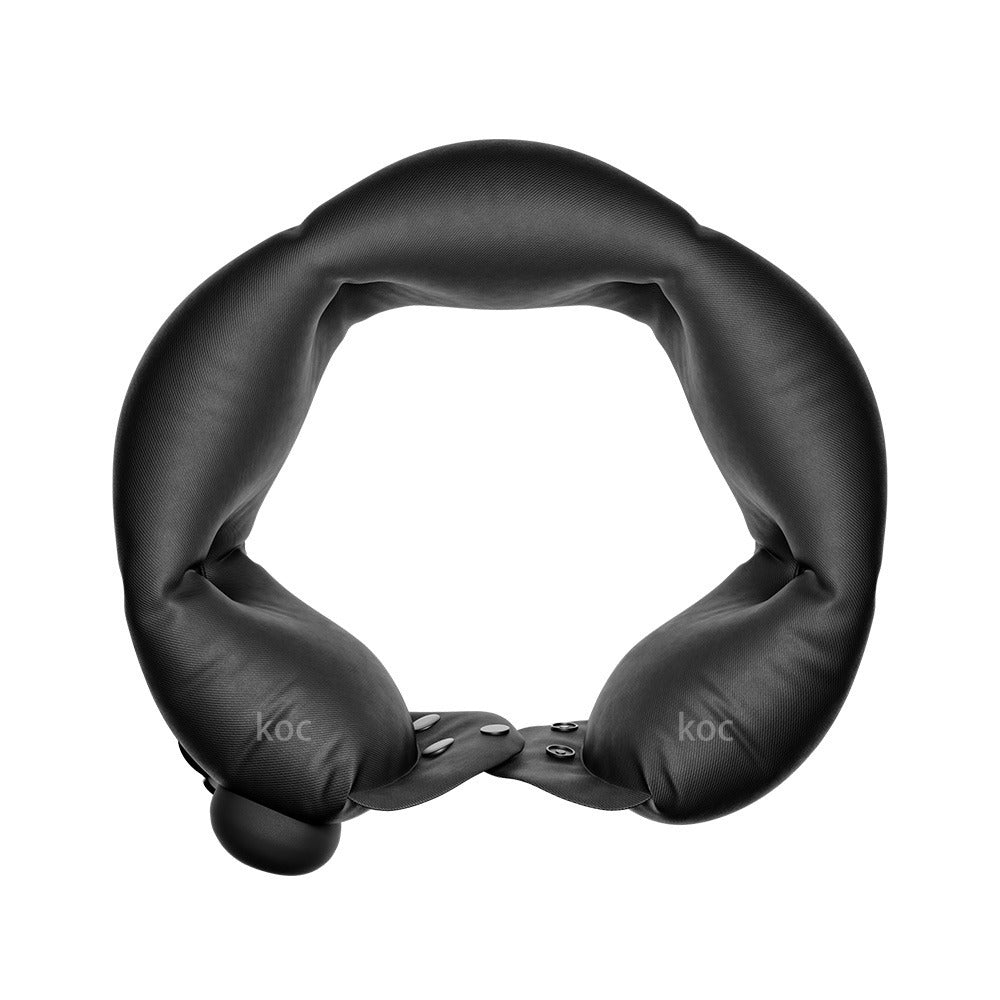 Inflatable Neck Pillow With Adjustable Firmness, Made Of Soft Skin-Friendly Material For Travel Comfort - DropOnline.co