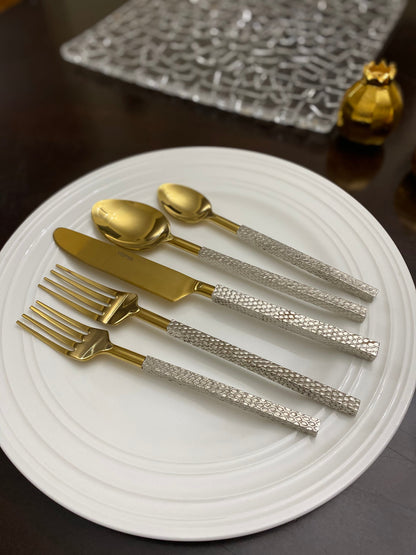 Designer Golden Stainless Steel Flatware Set of 20 PC