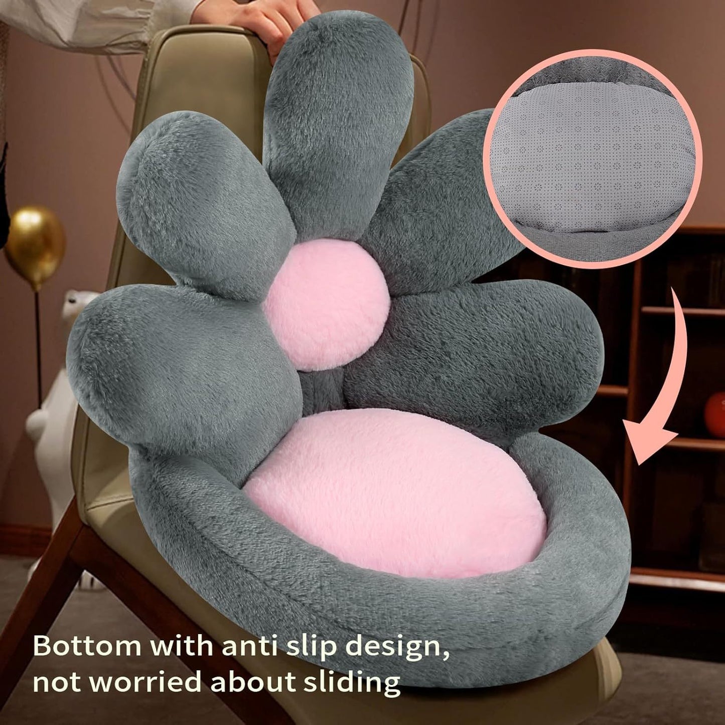 Round Nesting Cat Scratching Board - Flower Shape Seat Cushion Comfy Gaming Chair Pet Mat 19 Inch - DropOnline.co