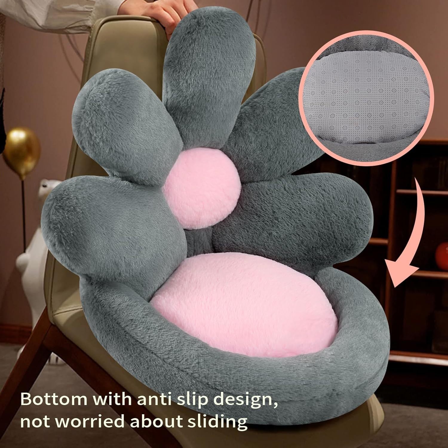 Round Nesting Cat Scratching Board - Flower Shape Seat Cushion Comfy Gaming Chair Pet Mat 19 Inch - DropOnline.co