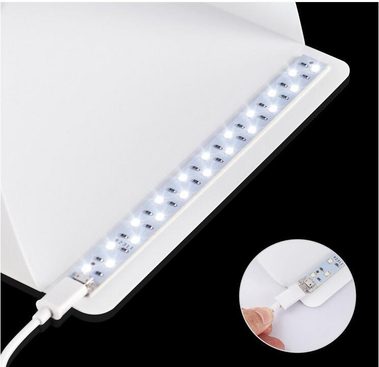 Mini LED folding studio soft light photo lamp small portable photo box - DropOnline.co