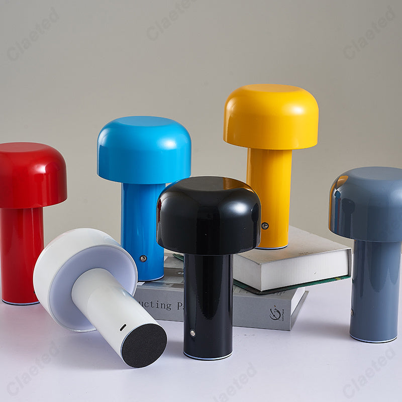 Designer Mushroom Table Lamp Night Light Portable Cordless Touch Rechargeable Decor Lamp USB Bedside Lamp Desktop Lamp - DropOnline.co