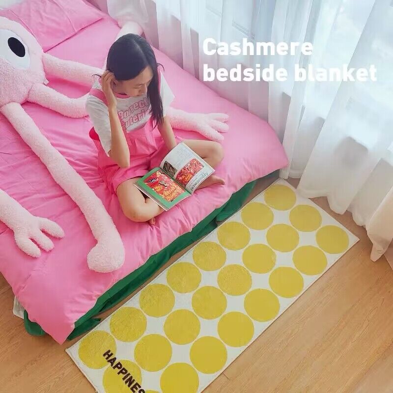 Simple Living Room Sofa Coffee Table Cushion Bedroom Bedside Blanket - DropOnline.co