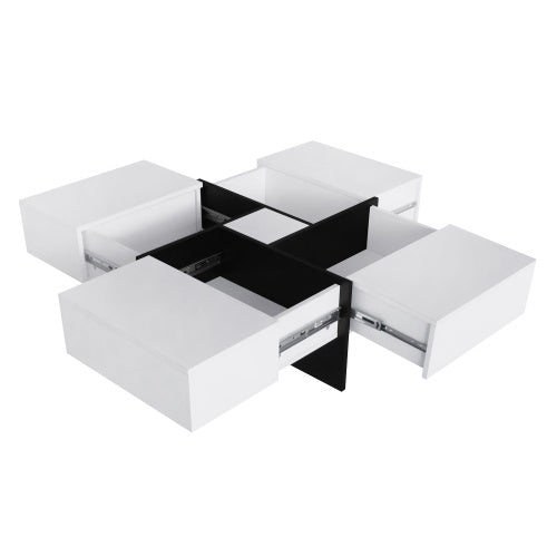 Unique Design Coffee Table With 4 Hidden Storage Compartments - DropOnline.co