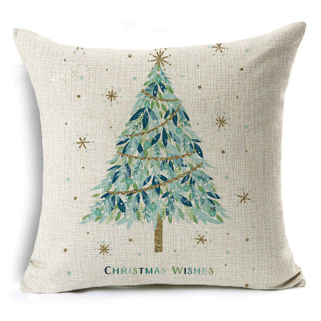 Colorful Christmas Linen Cushion Cover - DropOnline.co