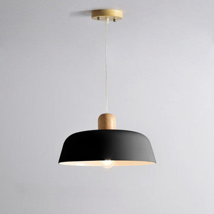 Nordic Wood Pendant Lighting Fixture Luminaire Round Kitchen Dining Room Hanging Lamp Suspension Light Home Decor Black Bedside - DropOnline.co