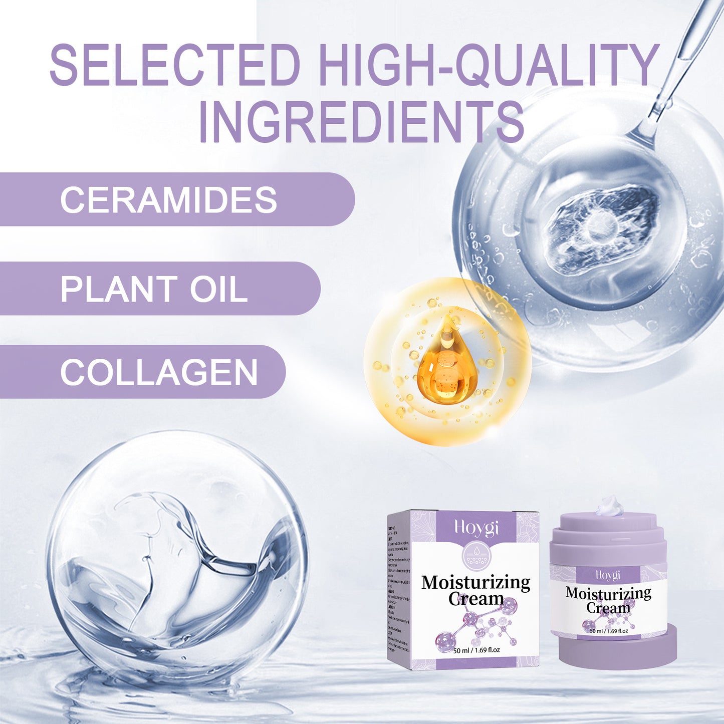 Hoygi Moisturizing Skin Care Cream Lighten Pigmentation Fine Lines Anti-Wrinkle Moisturizing Rejuvenation Whitening Firming Hydrating Cream - DropOnline.co