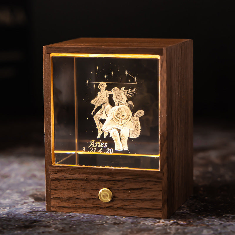 Crystal LED Table Lamp - USB Power Constellation Light Bedroom Night Lights for Decor - DropOnline.co