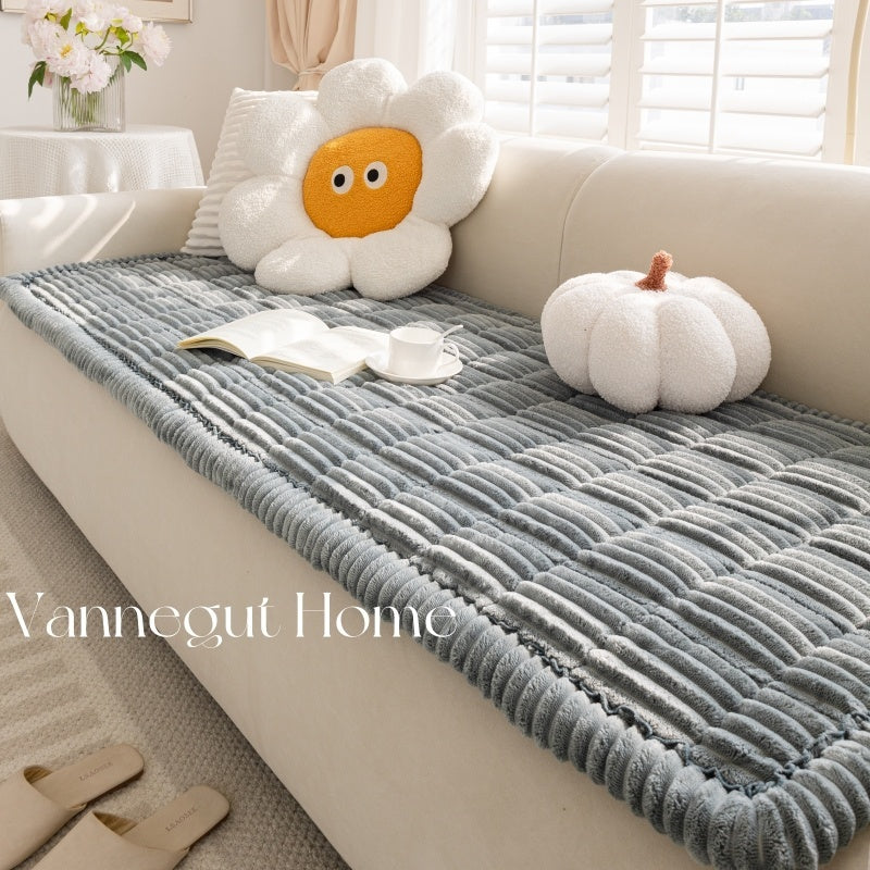 Sofa Cushion Autumn And Winter Thickening Plush Non-slip Tatami Cushion - DropOnline.co