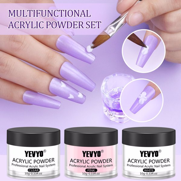 Acrylic Nail Kit With UV, 4 Color Gel Polishing Kit - DropOnline.co