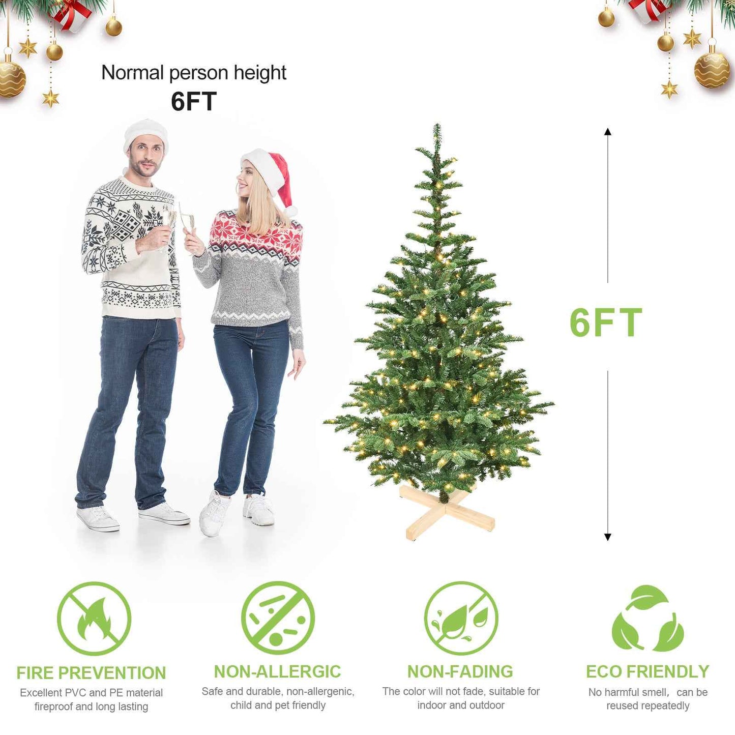 PE/PVC Christmas Tree - Premium Holiday Decoration Tree
