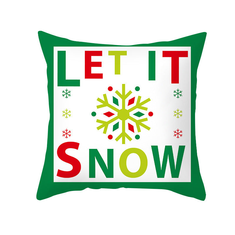 Cartoon Letter Printed French Velvet Cushion Cover - DropOnline.co