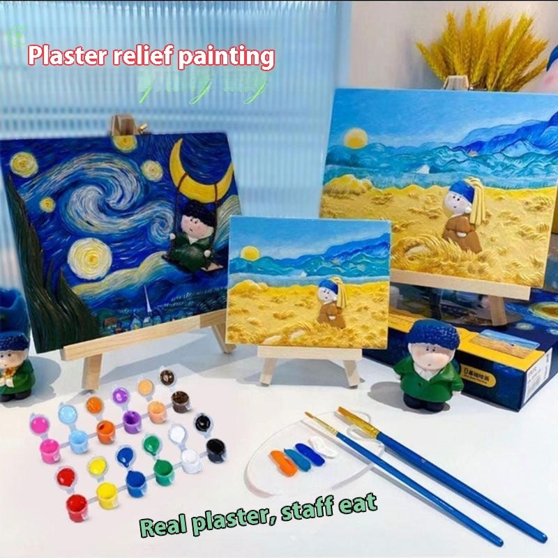 Three-dimensional Relief Plaster Decorative Painting Handmade Diy Series - DropOnline.co