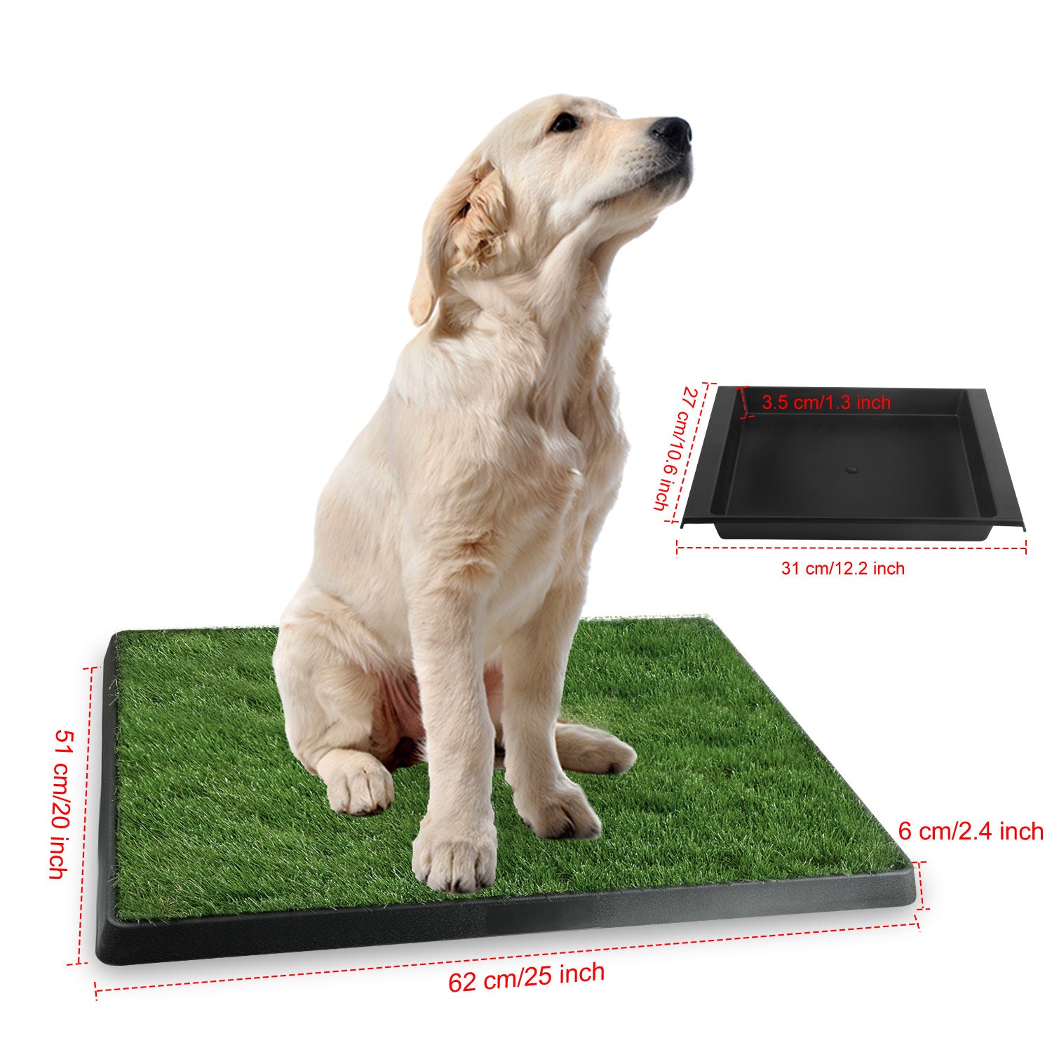 1Pc Dog Potty Training Artificial Grass Pad Pet Cat Toilet Trainer Mat Puppy Loo Tray Turf For Small Medium Dogs Indoor Outdoor Use - DropOnline.co