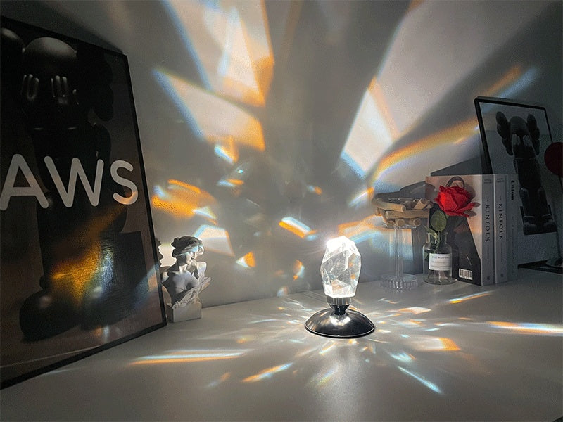 Led Crystal Night Light With Remote Control Bedroom Decor Mood Light Novelty Gift Usb Bedside Romantic Projector Rgb Night Lamp - DropOnline.co