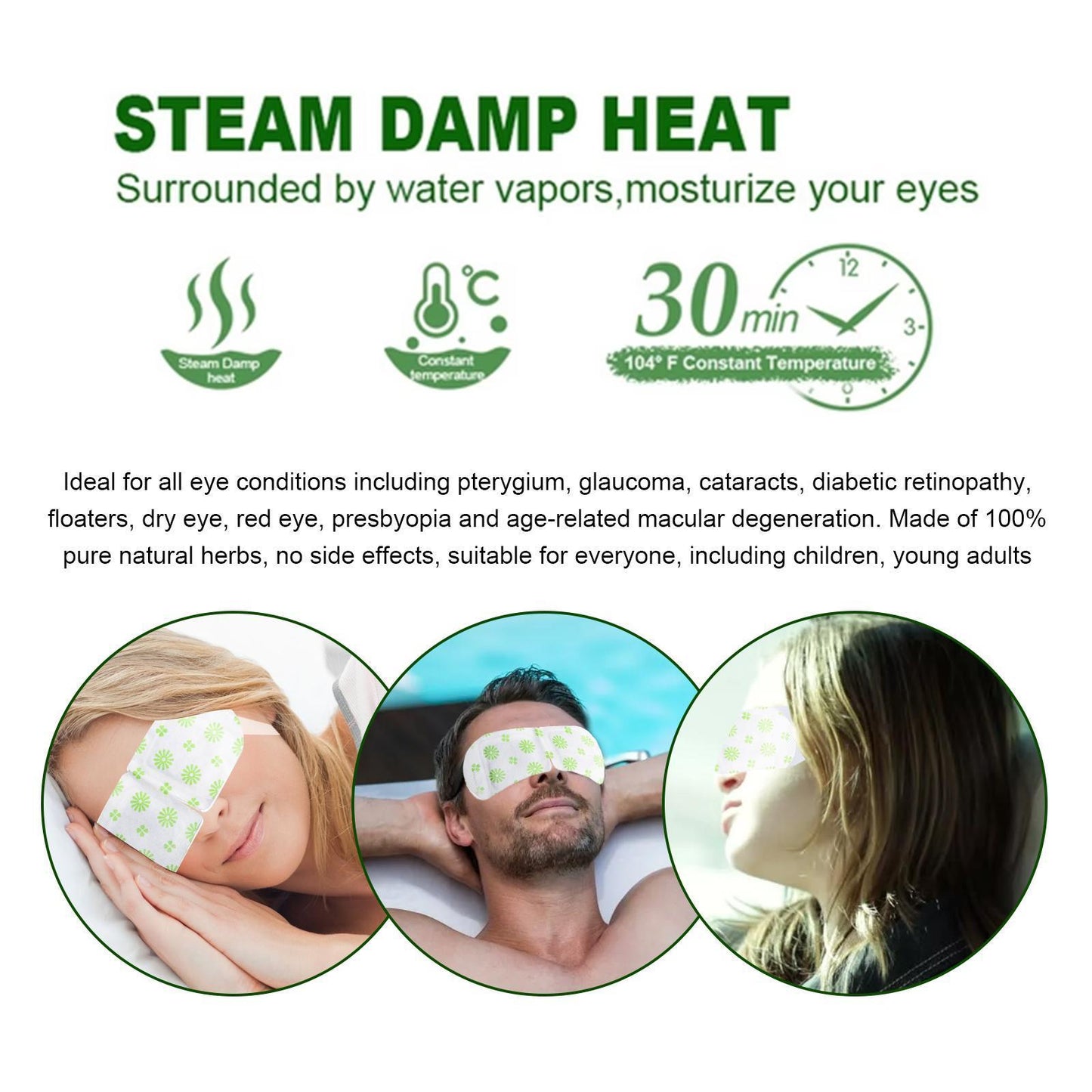 5PCS Steam Eye Mask, No Scent, Self-Heating Eye Mask, Eye SPA Mask, Relieve Eye Strain Fatique, Dark Circles, Puffiness - DropOnline.co