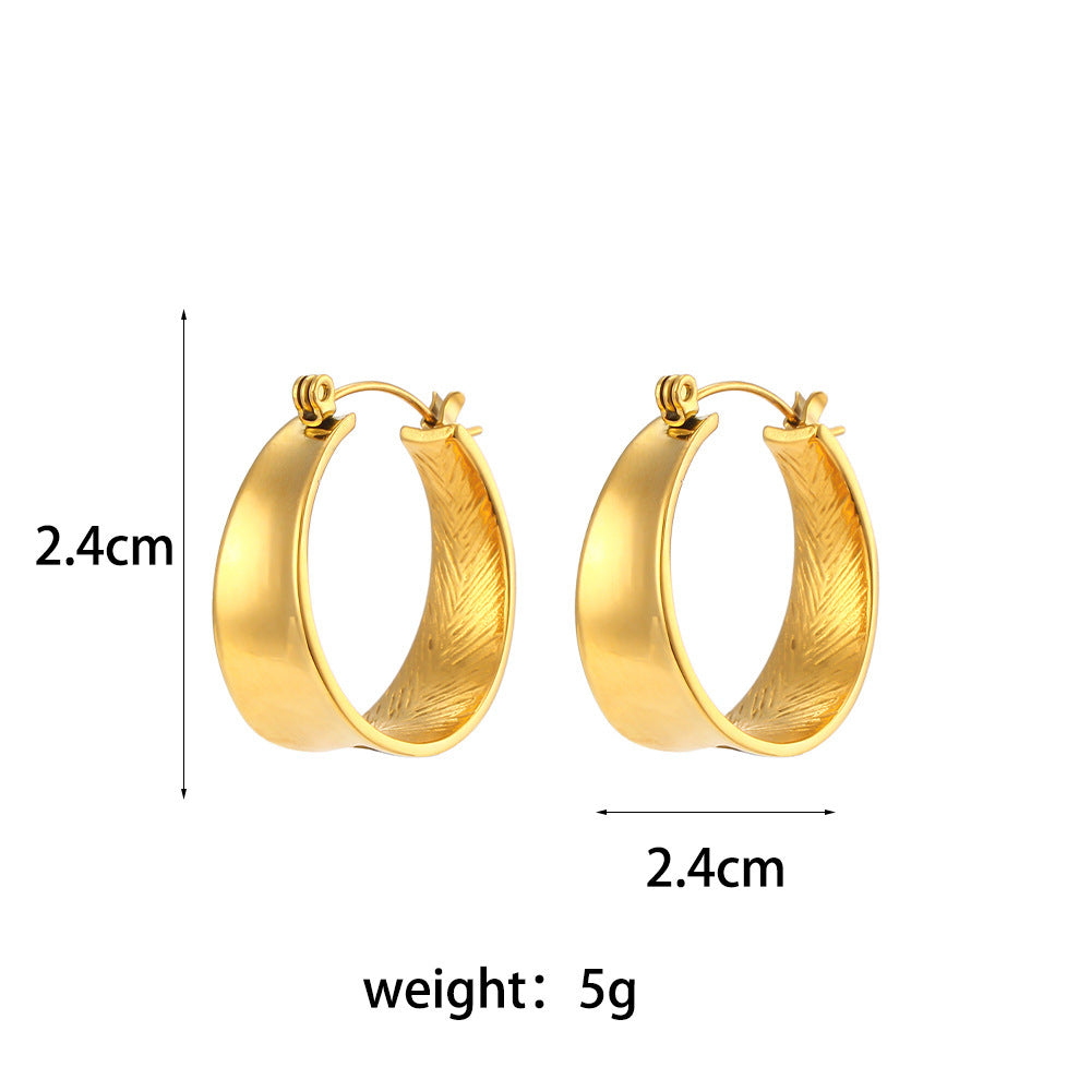 Geometric Gradient Size Gold Earrings - DropOnline.co