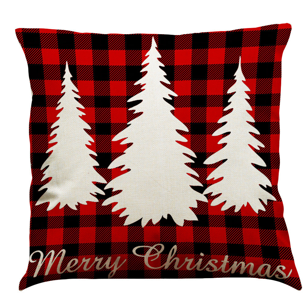 Christmas Cotton Linen Sofa Car Cushion Pillowcase - DropOnline.co