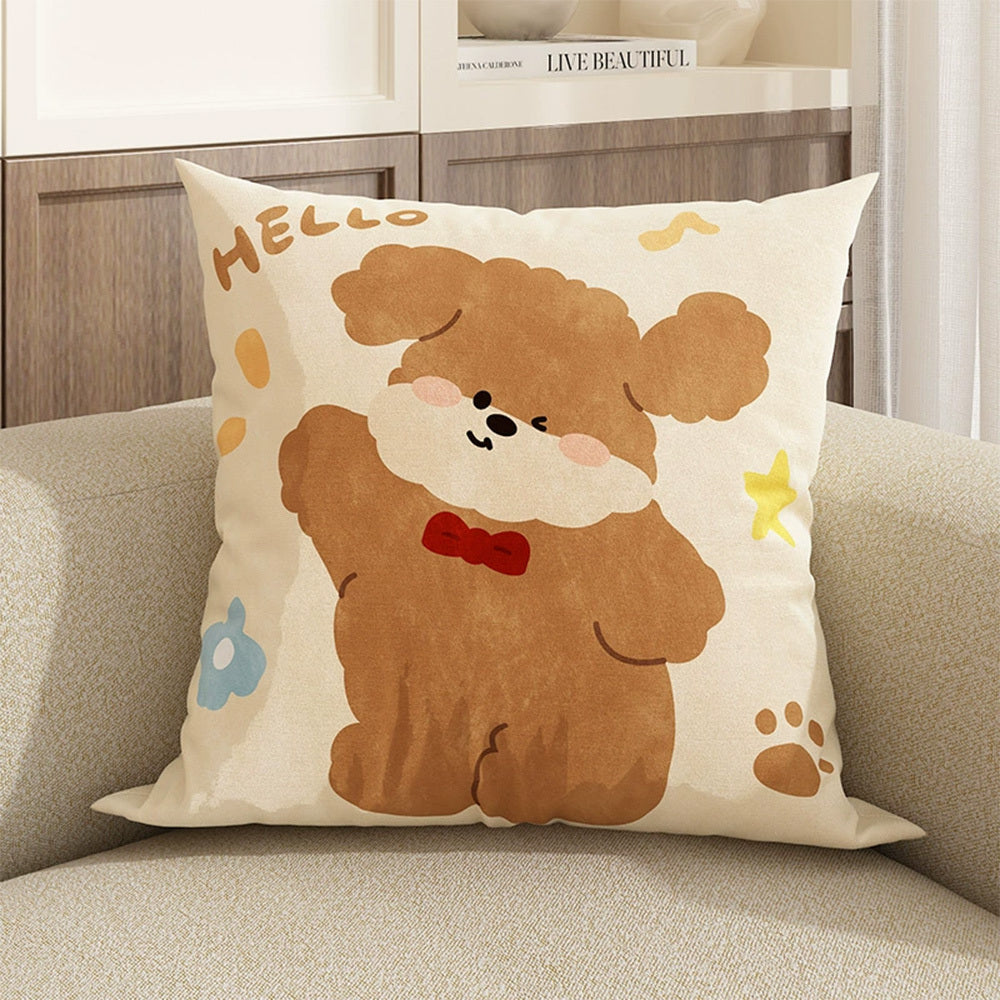 New Cute Dog Pillowcase Bedroom Cushion Cover Sofa Cushions Pillows Cover 45x45cm Pillow Case Home Decoration Car Office Seat - DropOnline.co