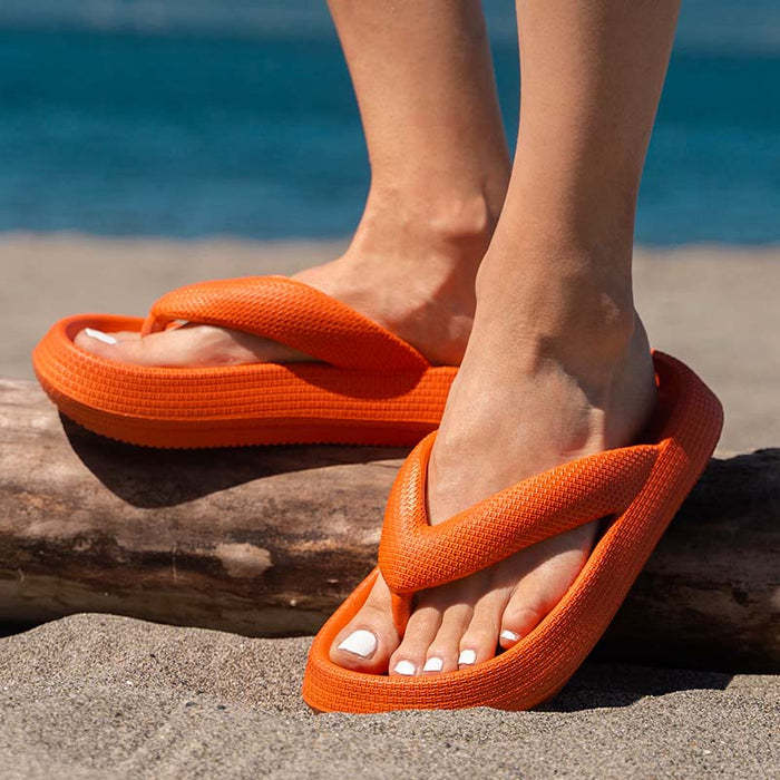 Outdoor Seaside Beach Thick Bottom Flip Flops - DropOnline.co
