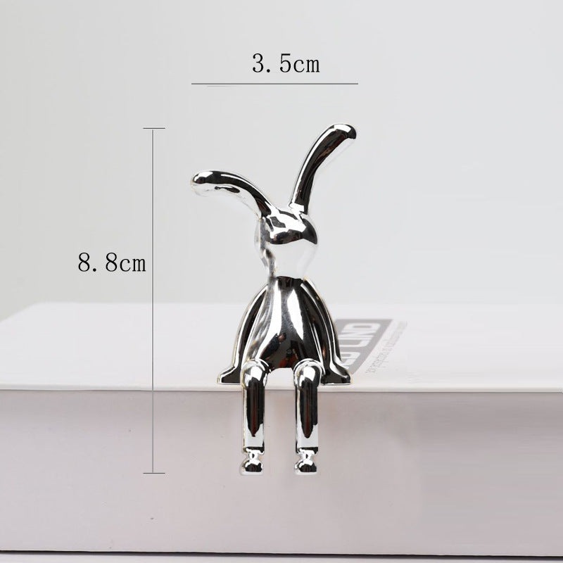 Creative Cartoon Sitting Long Eared Rabbit Ornament Home Decor - DropOnline.co
