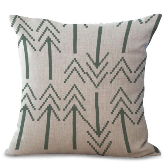 New Colorful Geometric Series Printed Linen Cotton Cushion Cover Home Decor Houseware Throw Pillow Case Almofadas Cojines - DropOnline.co