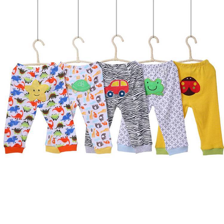 Children's Cartoon Print Leggings 5-Pack - Soft Cotton Pants for Kids - DropOnline.co