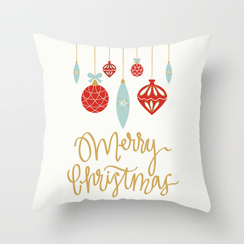 Christmas Nordic Style Peach Skin Fabric Pillow Cover Car Home Sofa Cushion Cover - DropOnline.co