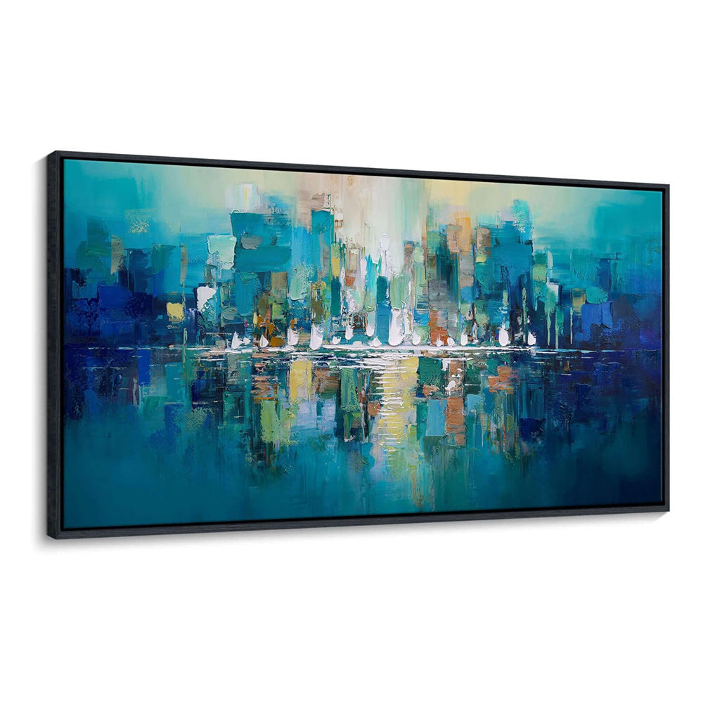 Bright Wall Art Picture Handmade Oil Painting Abstract Texture Canvas Poster Large Mural Decor Living Room Bedroom Porch Hotel - DropOnline.co