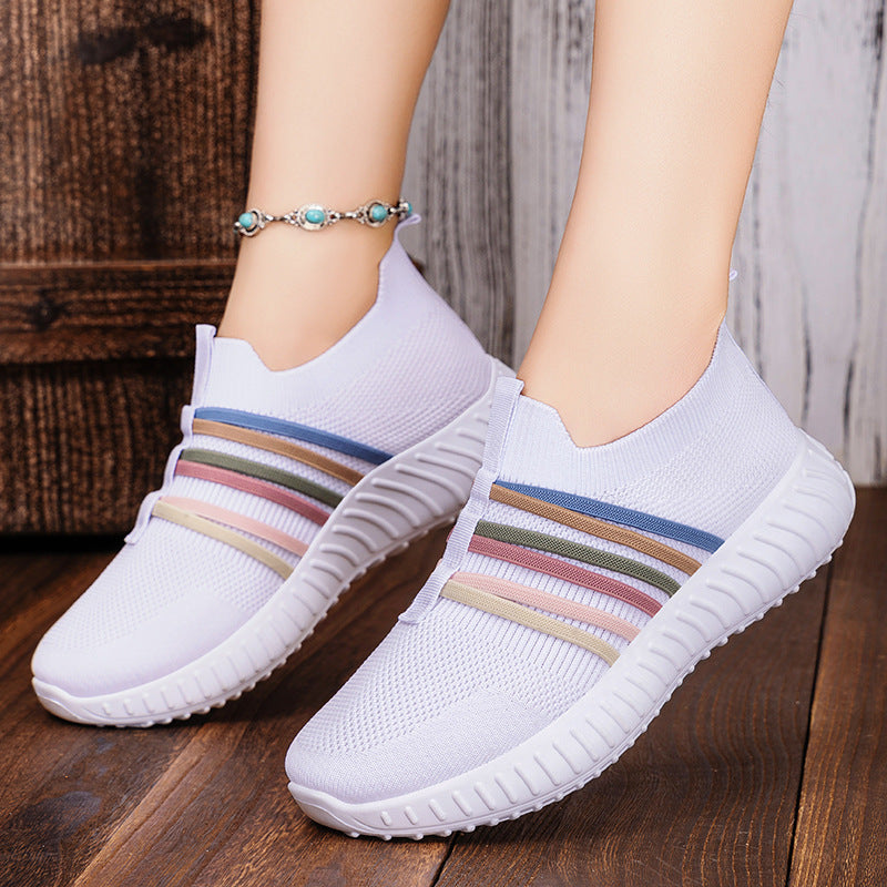 Women's Casual Shoes Breathable Mesh Surface Plus Size Soft Bottom Pumps - DropOnline.co