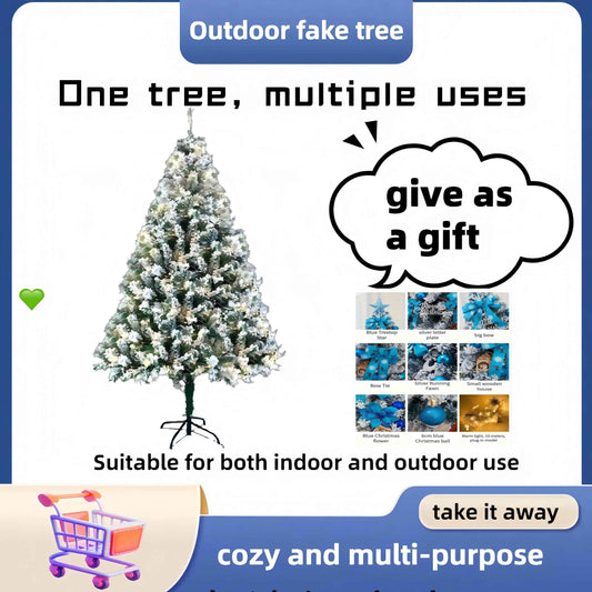 2.1m Artificial Christmas Decorative Tree - Multiple Accessory Packs Optional Colors - DropOnline.co
