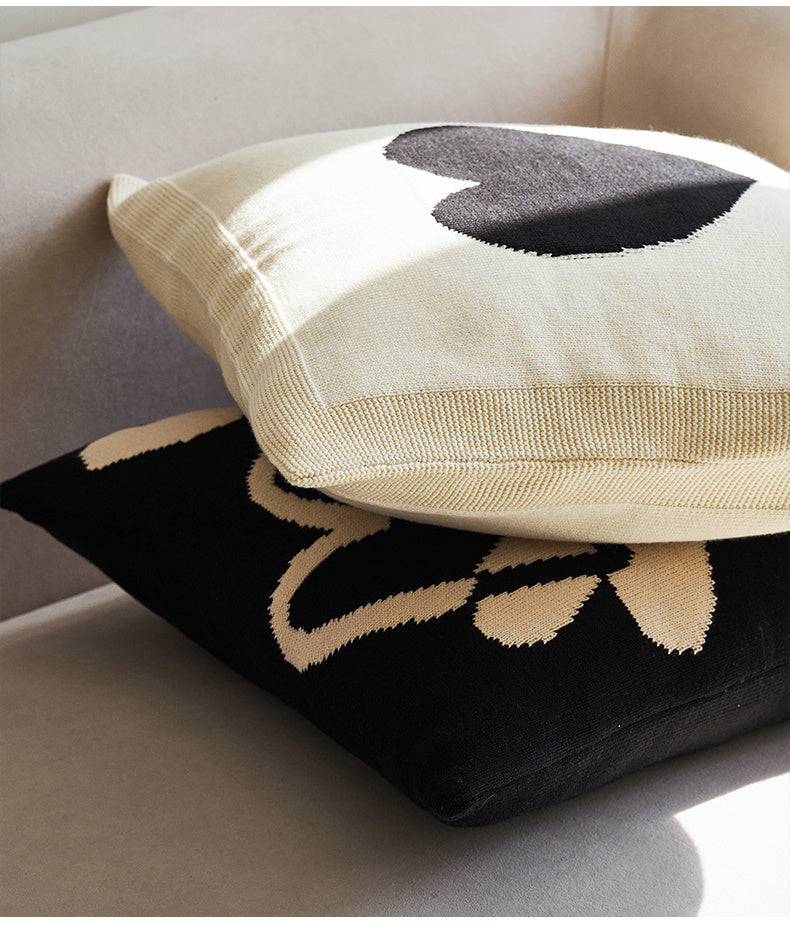 Cute Black And White Nordic Style Living Room Sofa Pillow Cushion With Core - DropOnline.co