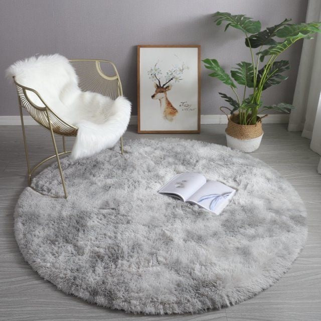 Super Soft Plush Round Rug Mat Fluffy White Carpets For Living Room Home Decor Bedroom Kid Room Decoration Salon Thick Pile Rug - DropOnline.co