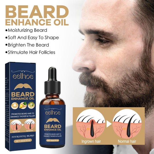 EELHOE Beard Care Oil - Strengthen And Nourish Beard Roots  Moisturizing And Shine-Enhancing Beard Growth Serum For Men Hair Care Hydrating - DropOnline.co