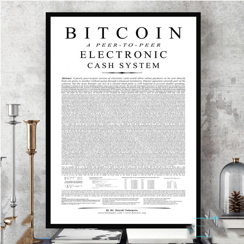 White Paper Poster Canvas Painting Wall Art Living Room Bedroom Decor - DropOnline.co