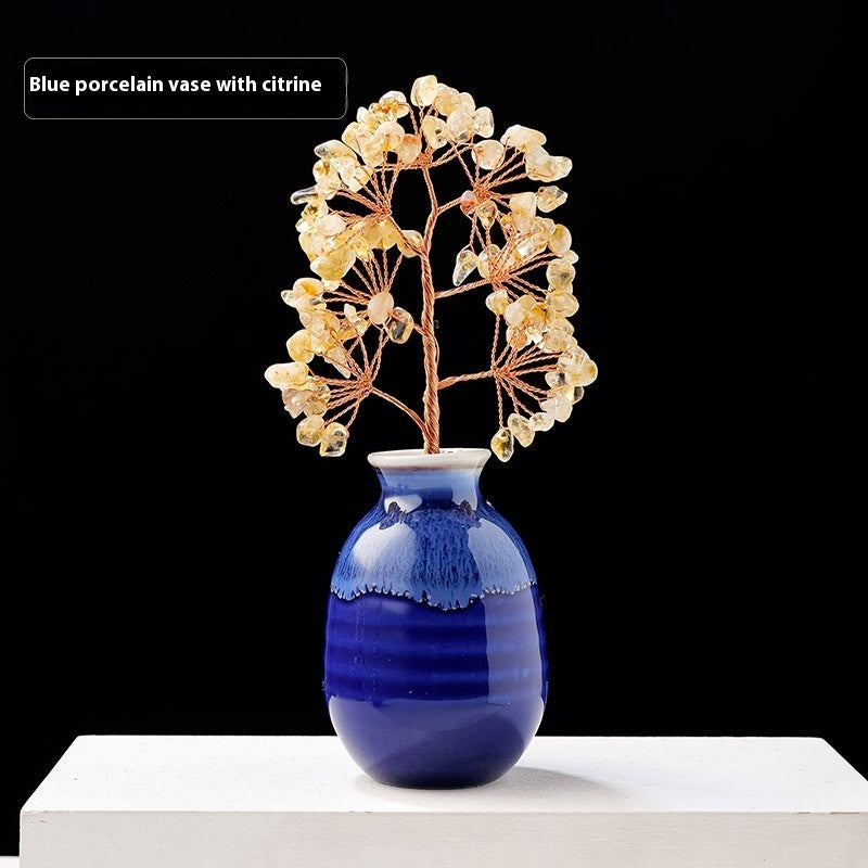 Natural Crystal Gravel Pachira Macrocarpa Crafts Ornaments Home Decor - DropOnline.co