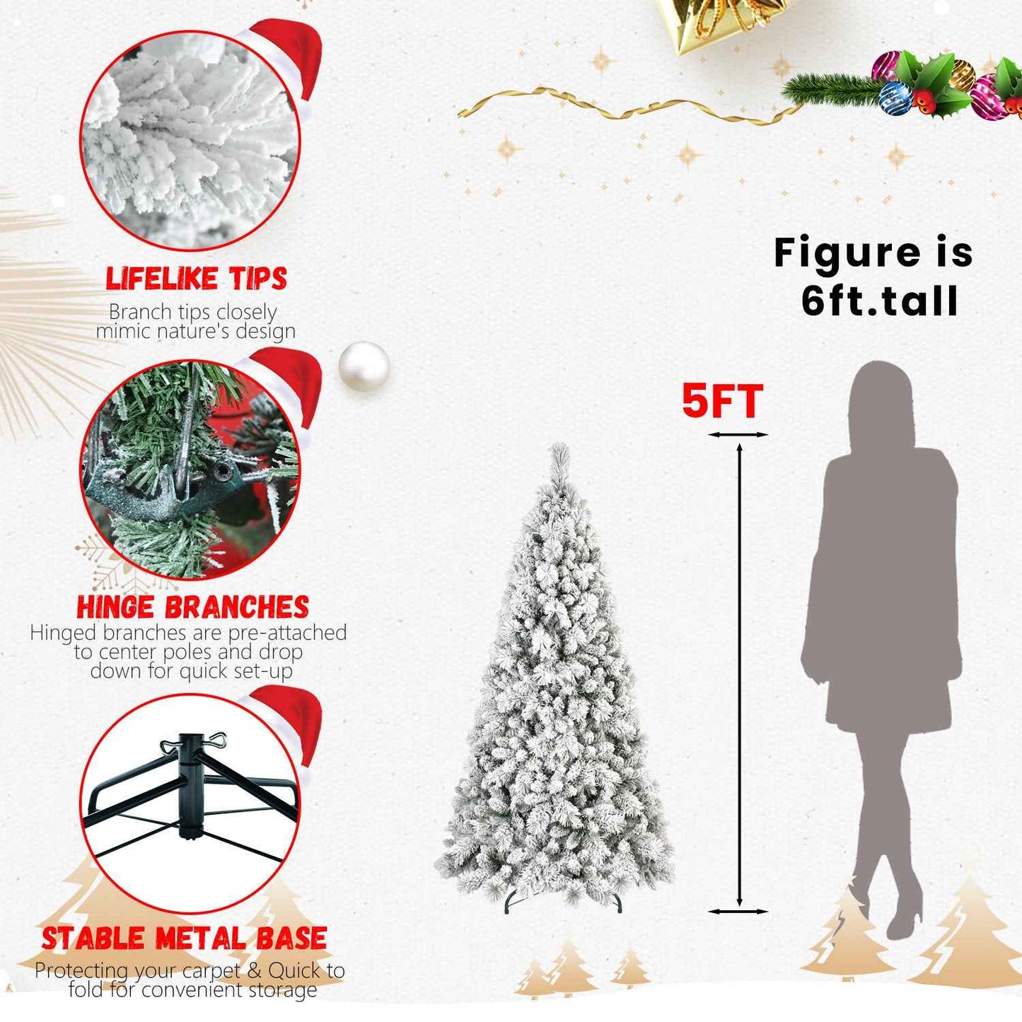 PVC Christmas Tree - Traditional Artificial Holiday Tree