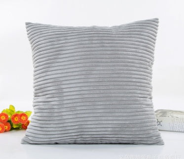2.5 corn strips corduroy plush plain hug pillowcase cushion set without core - DropOnline.co