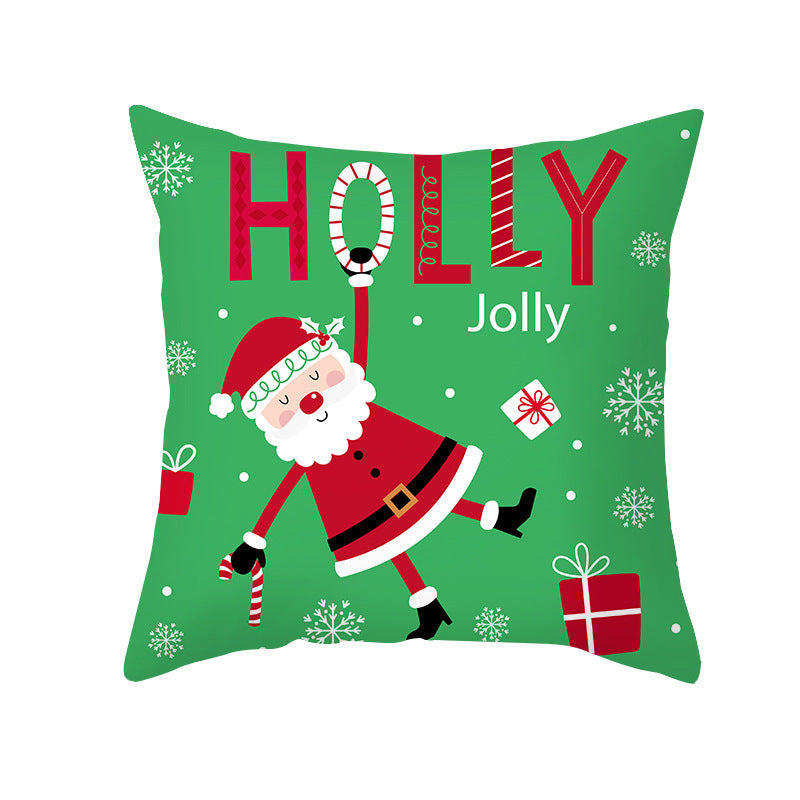 Cartoon Letter Printed French Velvet Cushion Cover - DropOnline.co