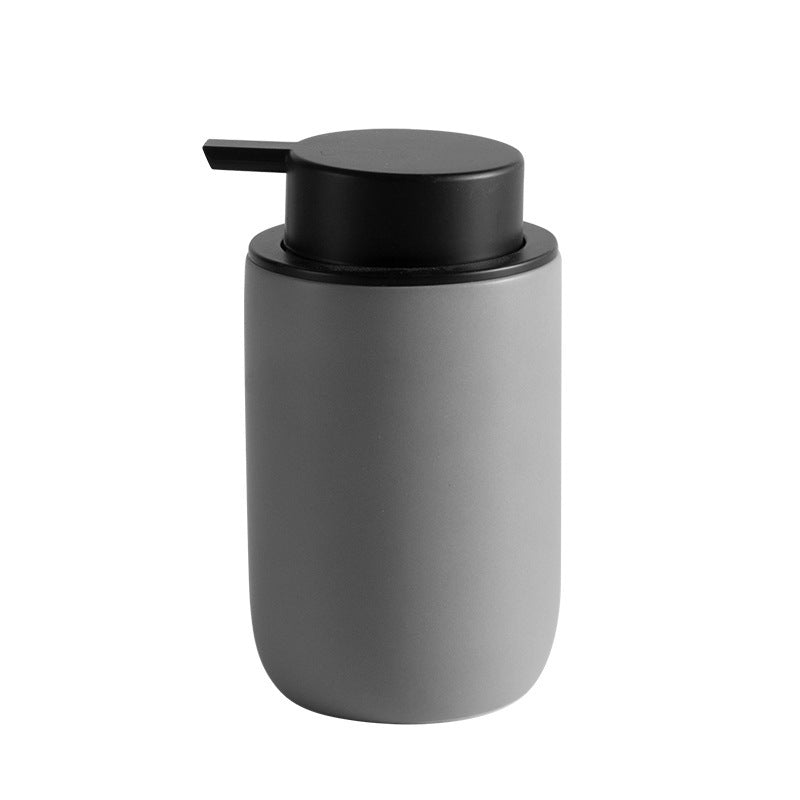 Matte Black Bathroom Accessories Set Plastic Soap Dispenser Toothbrush Holder Cup Soap Dish For Modern Bathroom Decor - DropOnline.co