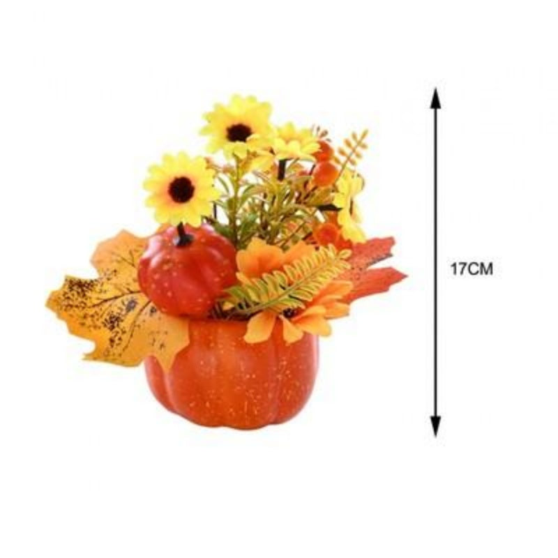 Artificial Pumpkin Flower Autumn Pumpkin Ornaments A - DropOnline.co