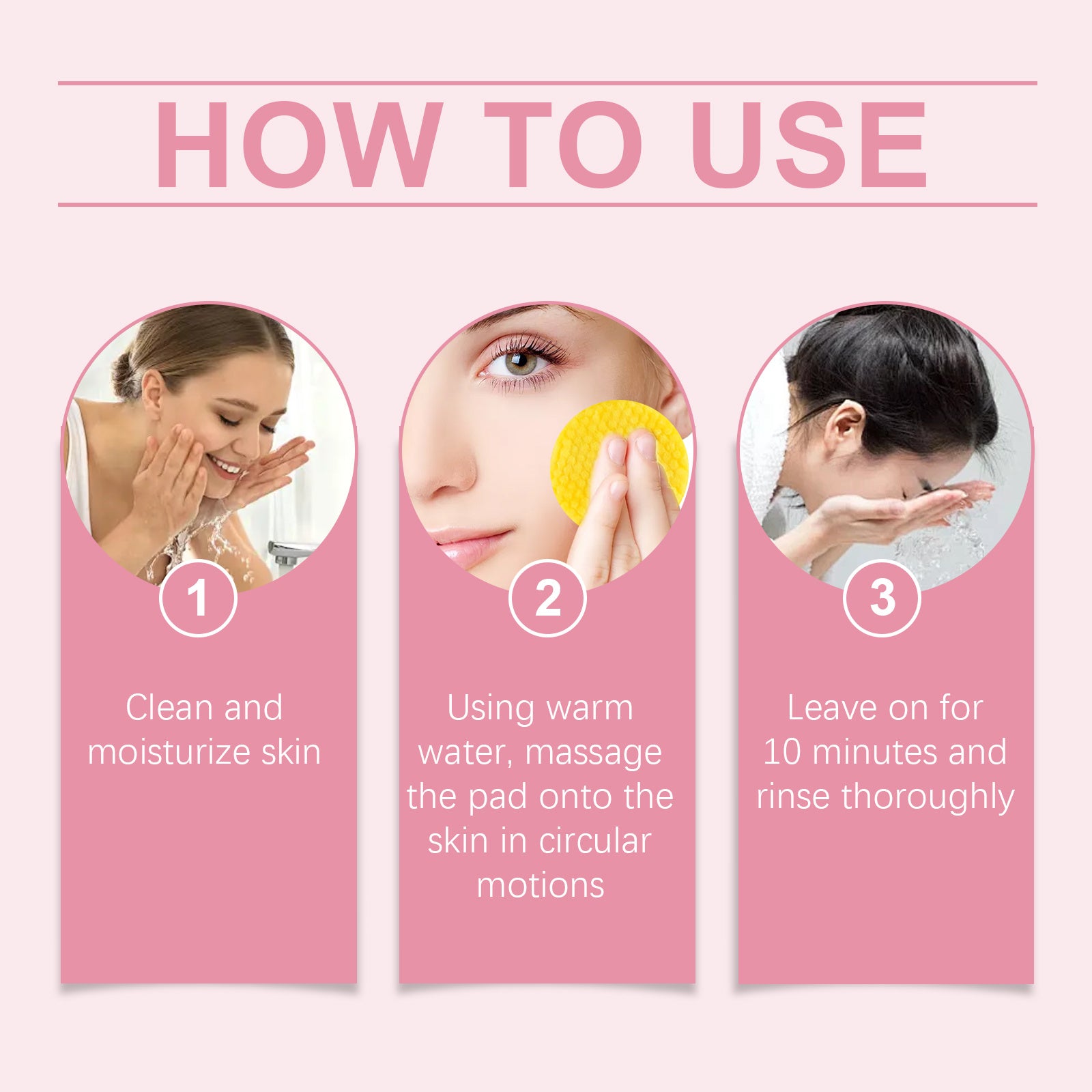 Turmeric Acid Cleansing Pad Gentle Cleansing Skin Care To Reduce Acne Face Brightening Delicate Pores - DropOnline.co