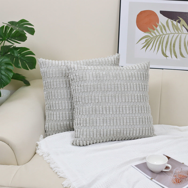 Corduroy Decorative Throw Pillow Covers Soft Boho Striped Pillow Covers Modern Farmhouse Christmas Home Decor For Sofa Living Room Couch Bed - DropOnline.co