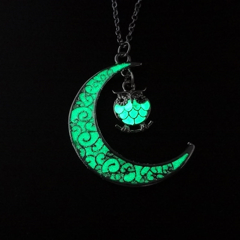 Glowing Pendant Necklaces Silver Plated Chain Necklaces - DropOnline.co