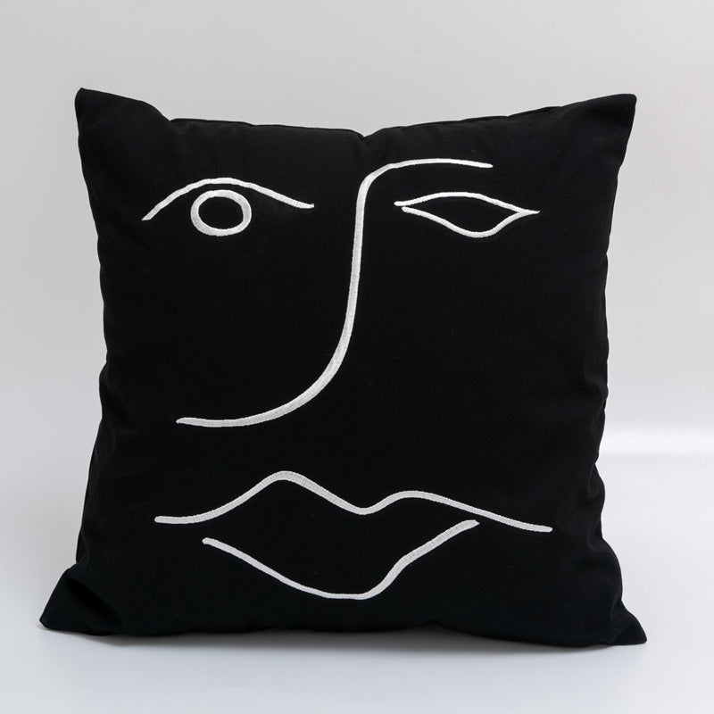 Plain Cotton Printed Model House Decorative Cushion - DropOnline.co