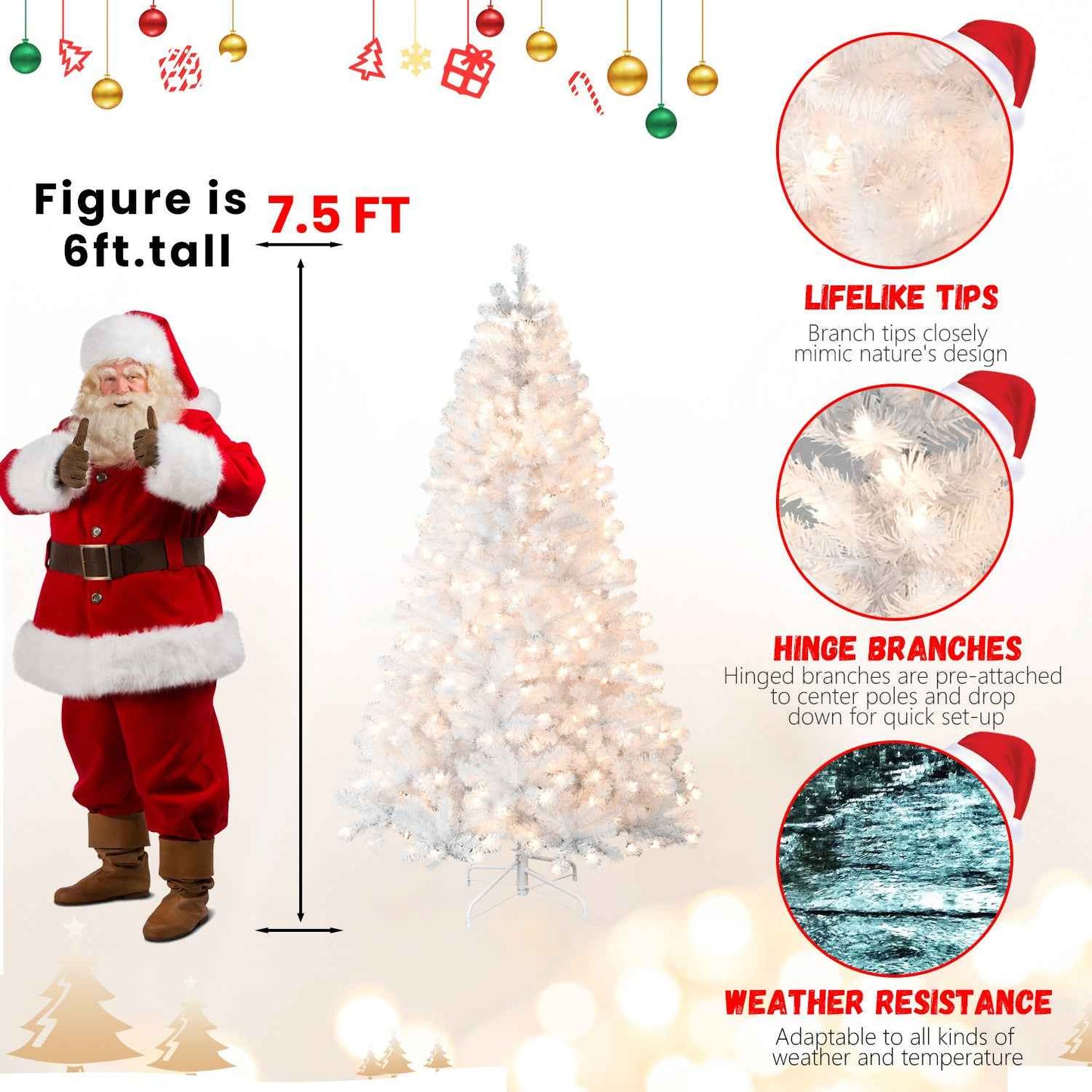 PE/PVC Christmas Tree - Premium Mixed Material Ornament Tree