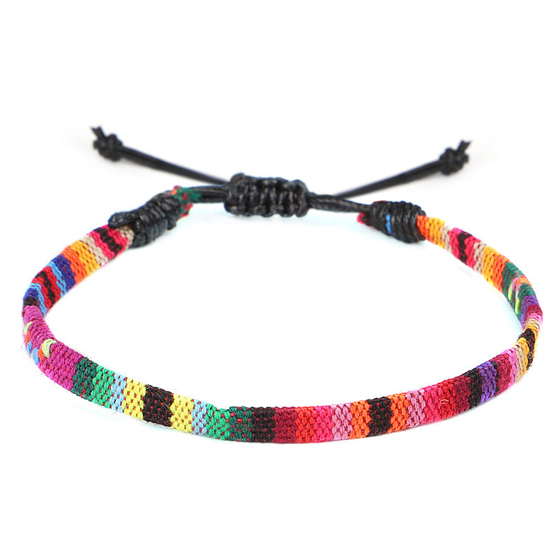 Hand Woven Rainbow Color Anklet Bohemian Style - DropOnline.co