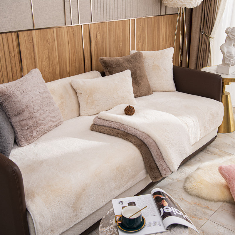 Autumn And Winter Sofa Cushion Warm Plush Rabbit - DropOnline.co